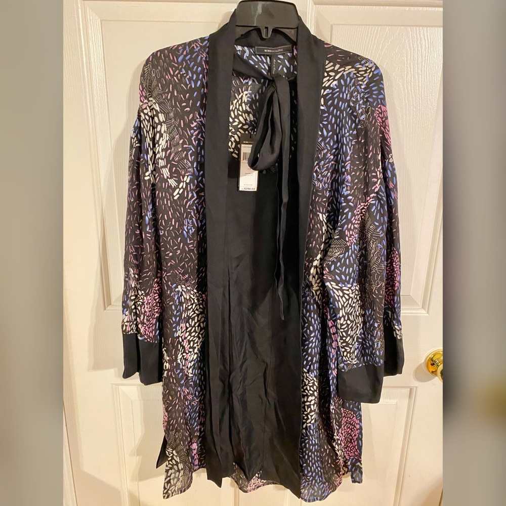 BCBGMARAZRIA silk-blend kimono style dress.